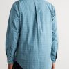 Button-Down Collar Checked Cotton-Poplin Shirt - BK Button-Down Collar Checked Cotton-Poplin Shirt - BK