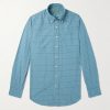 Button-Down Collar Checked Cotton-Poplin Shirt Button-Down Collar Checked Cotton-Poplin Shirt