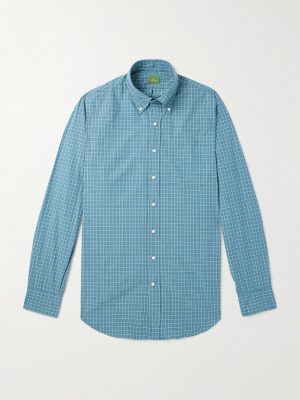 Button-Down Collar Checked Cotton-Poplin Shirt Button-Down Collar Checked Cotton-Poplin Shirt