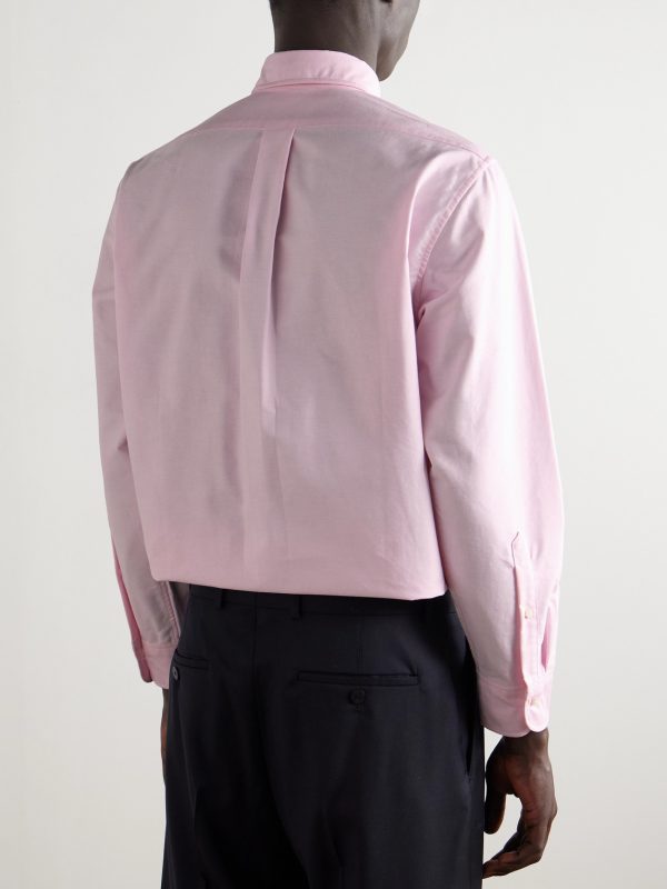 Button-Down Collar Cotton Oxford Shirt - BK