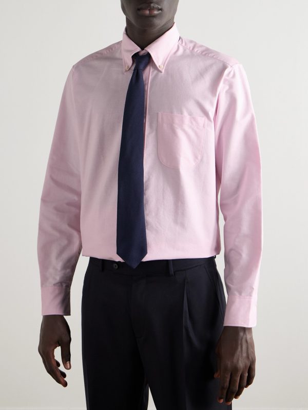 Button-Down Collar Cotton Oxford Shirt - FR