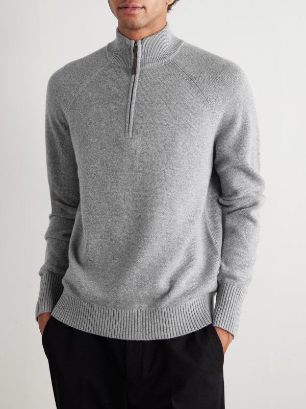Cashmere Half-Zip Sweater - FR