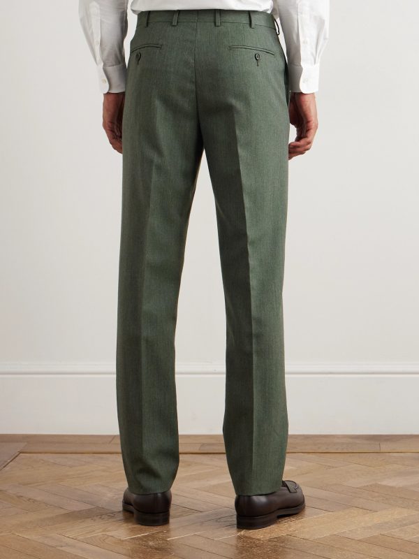 Kincaid No. 3 Straight-Leg Wool Suit Trousers - BK