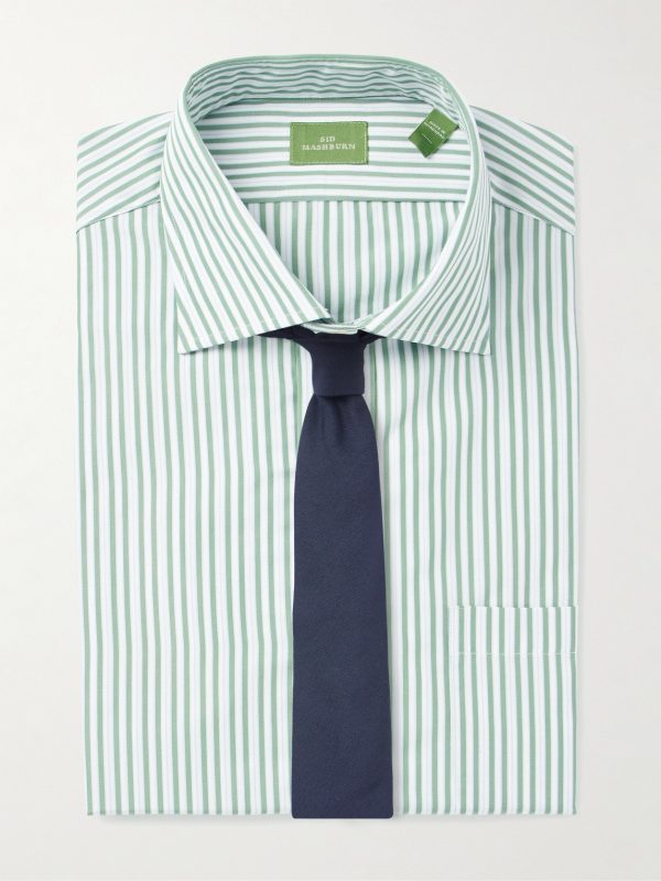 Striped Cotton-Poplin Shirt - E1 Striped Cotton-Poplin Shirt - E1
