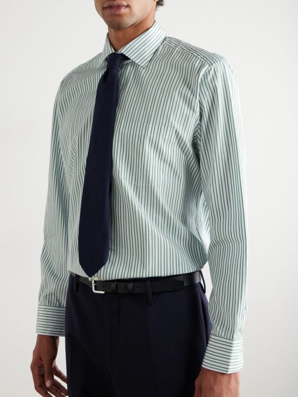 Striped Cotton-Poplin Shirt - FR Striped Cotton-Poplin Shirt - FR