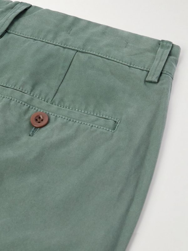 Field Straight-Leg Garment-Dyed Cotton-Twill Trousers - CU