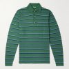 Slim-Fit Striped Cotton and Cashmere-Blend Polo Shirt Slim-Fit Striped Cotton and Cashmere-Blend Polo Shirt