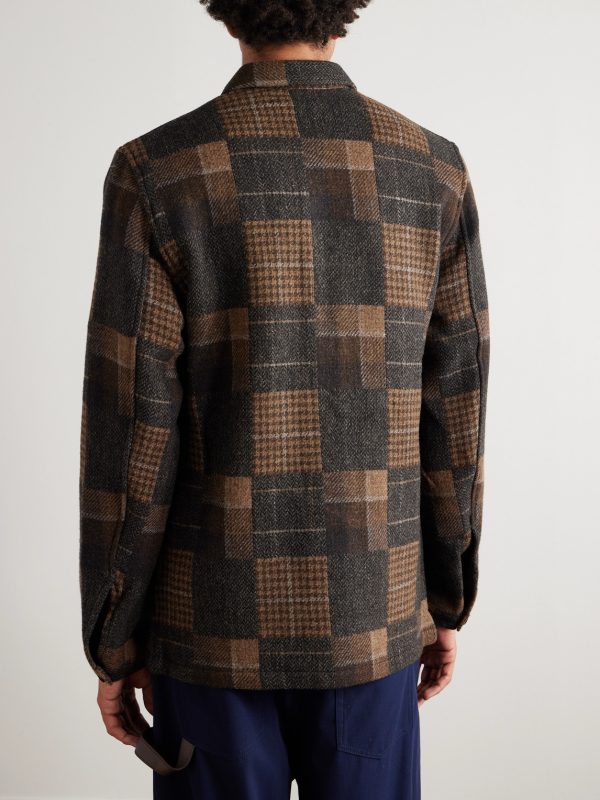 Checked Wool-Flannel Overshirt - BK Checked Wool-Flannel Overshirt - BK