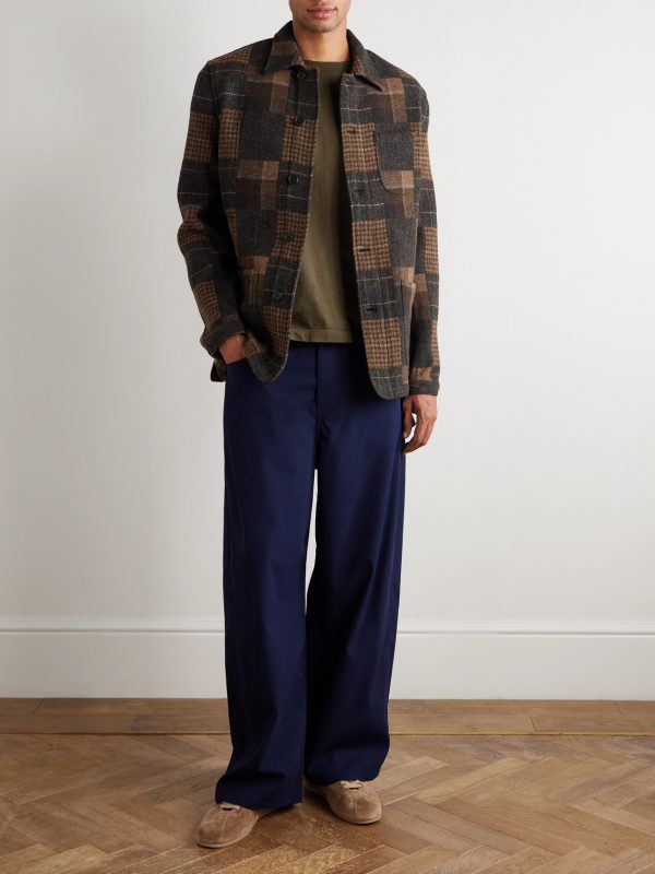 Checked Wool-Flannel Overshirt - OU Checked Wool-Flannel Overshirt - OU