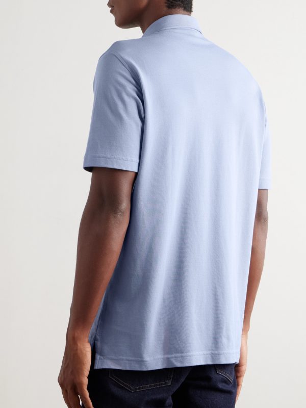 Peri Logo-Embroidered Pima Cotton-Piqué Polo Shirt - BK Peri Logo-Embroidered Pima Cotton-Piqué Polo Shirt - BK