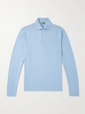 Slim-Fit Cotton and Cashmere-Blend Polo Shirt Slim-Fit Cotton and Cashmere-Blend Polo Shirt