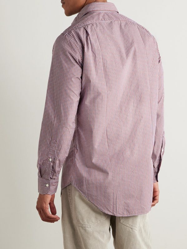Gingham Cotton-Poplin Shirt - BK Gingham Cotton-Poplin Shirt - BK