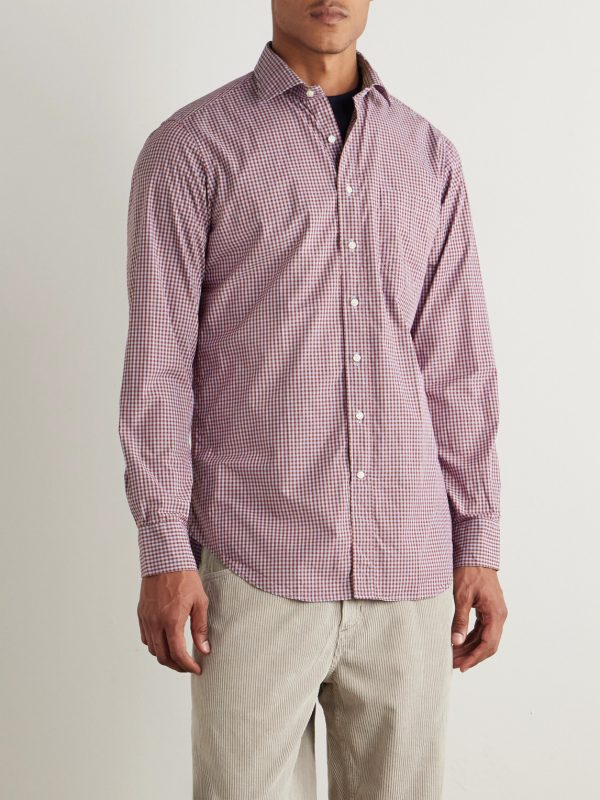 Gingham Cotton-Poplin Shirt - FR Gingham Cotton-Poplin Shirt - FR