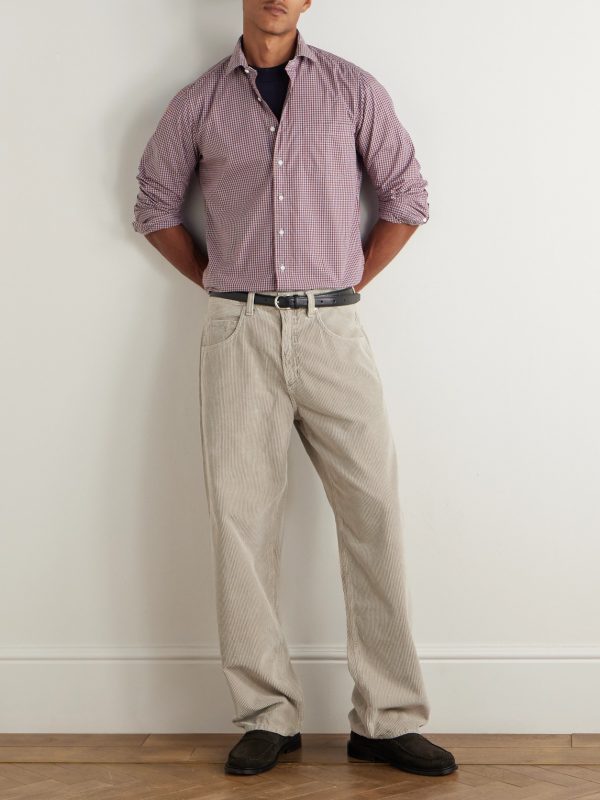 Gingham Cotton-Poplin Shirt - OU Gingham Cotton-Poplin Shirt - OU