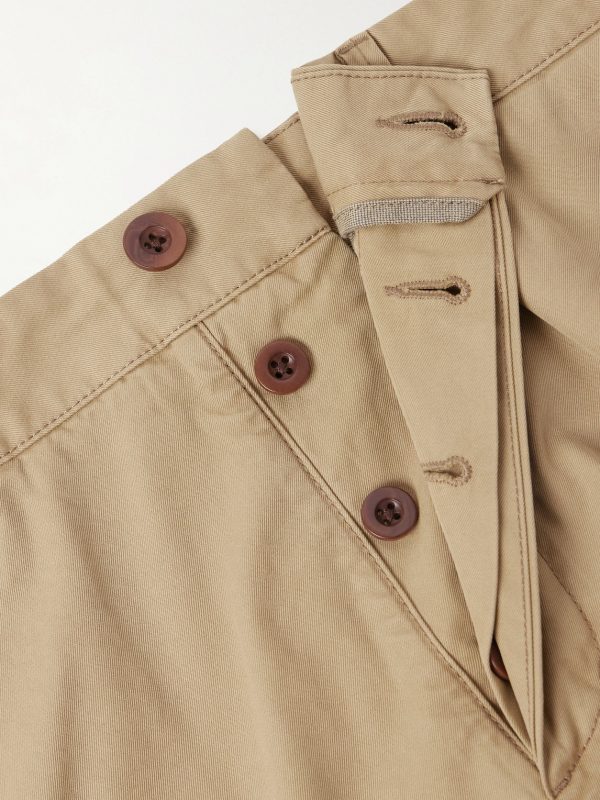 Straight-Leg Garment-Dyed Cotton-Twill Trousers - CU Straight-Leg Garment-Dyed Cotton-Twill Trousers - CU