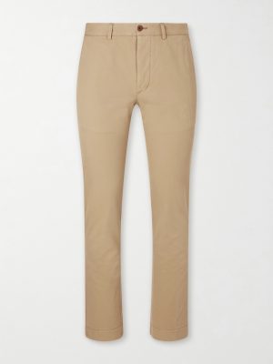 Straight-Leg Garment-Dyed Cotton-Twill Trousers Straight-Leg Garment-Dyed Cotton-Twill Trousers