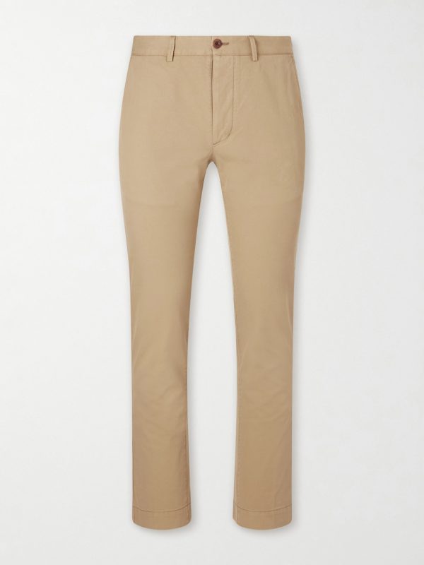 Straight-Leg Garment-Dyed Cotton-Twill Trousers Straight-Leg Garment-Dyed Cotton-Twill Trousers