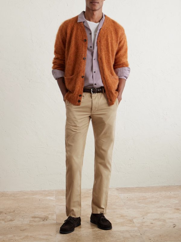 Straight-Leg Garment-Dyed Cotton-Twill Trousers - OU Straight-Leg Garment-Dyed Cotton-Twill Trousers - OU
