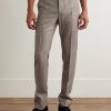 Ghost Straight-Leg Prince of Wales Wool-Hopsack Suit Trousers - FR Ghost Straight-Leg Prince of Wales Wool-Hopsack Suit Trousers - FR