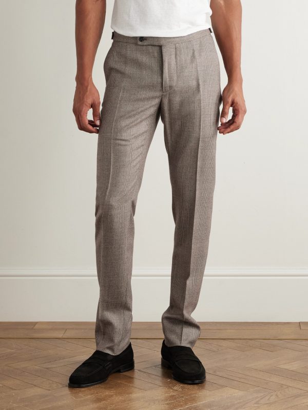 Ghost Straight-Leg Prince of Wales Wool-Hopsack Suit Trousers - FR Ghost Straight-Leg Prince of Wales Wool-Hopsack Suit Trousers - FR