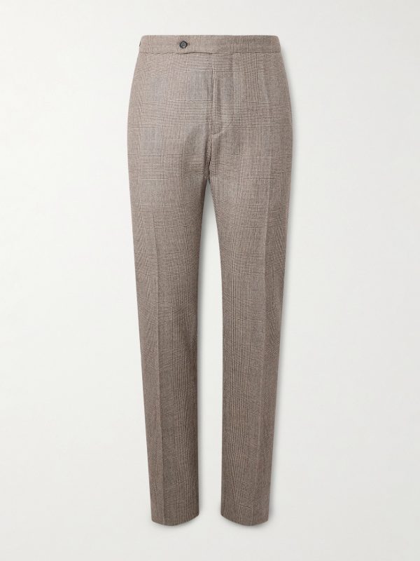 Ghost Straight-Leg Prince of Wales Wool-Hopsack Suit Trousers Ghost Straight-Leg Prince of Wales Wool-Hopsack Suit Trousers