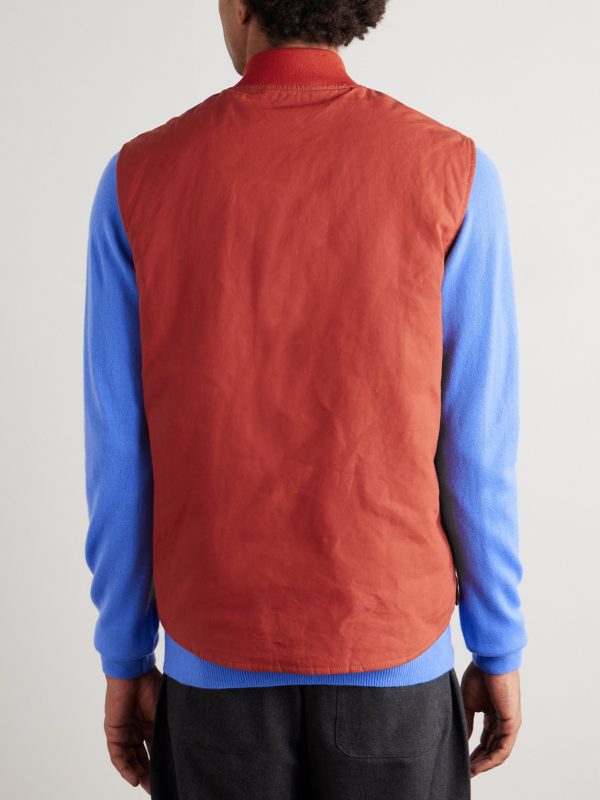 Cashpad Waxed Cotton-Poplin Gilet - BK