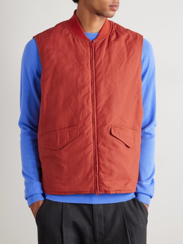 Cashpad Waxed Cotton-Poplin Gilet - FR