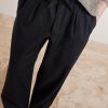 Straight-Leg Linen-Twill Drawstring Trousers - CU Straight-Leg Linen-Twill Drawstring Trousers - CU
