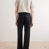 Wide-Leg Pleated Linen Trousers - BK