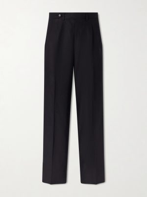 Wide-Leg Pleated Linen Trousers Wide-Leg Pleated Linen Trousers