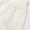 Straight-Leg Pleated Linen Trousers - CU