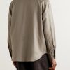 Cotton and Linen-Blend Twill Shirt - BK