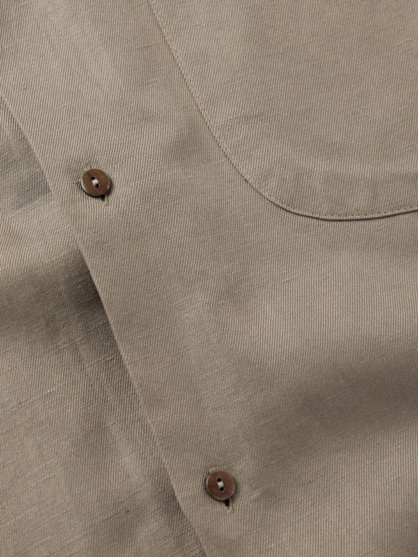 Cotton and Linen-Blend Twill Shirt - CU