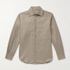 Cotton and Linen-Blend Twill Shirt