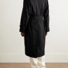 Belted Wool Trench Coat - BK Belted Wool Trench Coat - BK