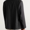 Unstructured Wool-Crepe Blazer - BK Unstructured Wool-Crepe Blazer - BK