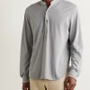 Cotton and Silk-Blend Piqué Henley Shirt - FR Cotton and Silk-Blend Piqué Henley Shirt - FR