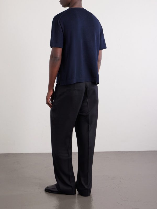 Knitted Cotton T-Shirt - BK
