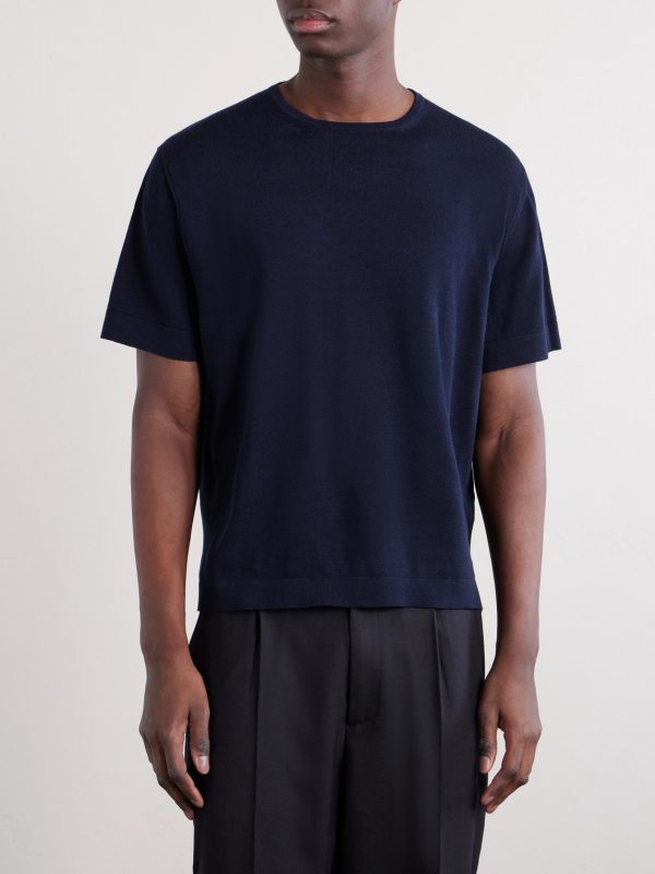 Knitted Cotton T-Shirt - FR