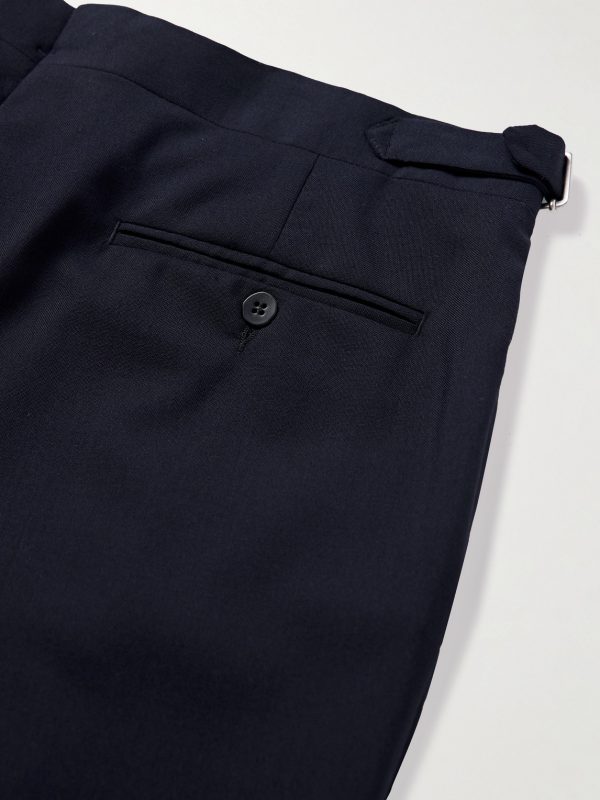 Straight-Leg Pleated Wool Trousers - CU Straight-Leg Pleated Wool Trousers - CU