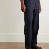 Straight-Leg Pleated Wool Trousers - FR Straight-Leg Pleated Wool Trousers - FR