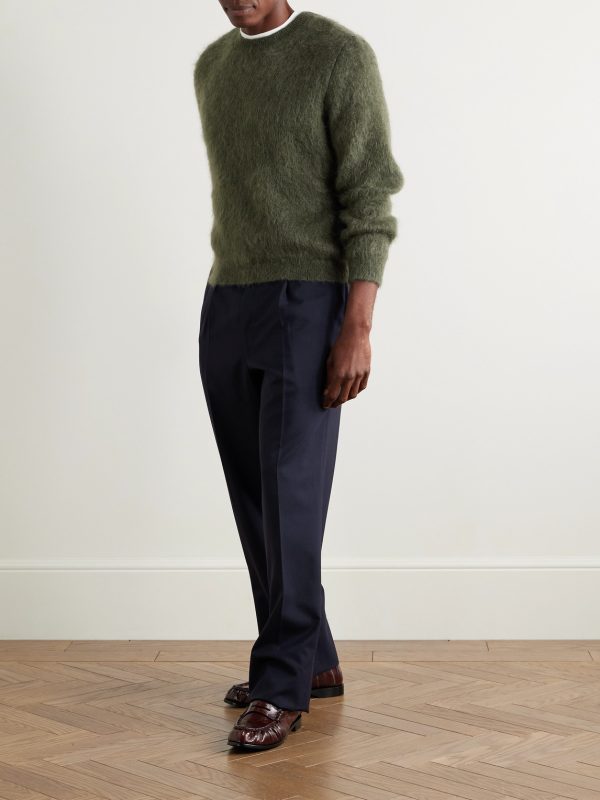 Straight-Leg Pleated Wool Trousers - OU Straight-Leg Pleated Wool Trousers - OU