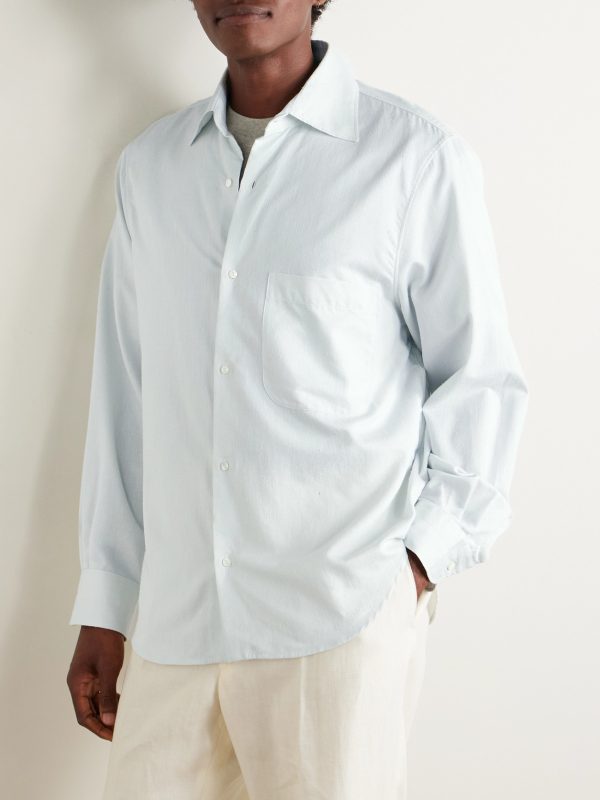 Slub Cotton and Wool-Blend Shirt - FR Slub Cotton and Wool-Blend Shirt - FR