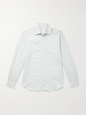 Slub Cotton and Wool-Blend Shirt
