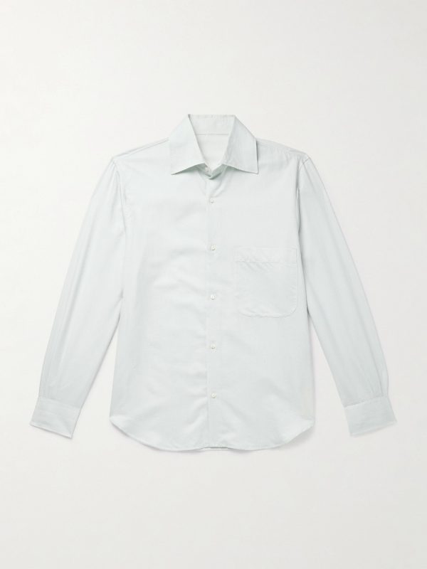 Slub Cotton and Wool-Blend Shirt Slub Cotton and Wool-Blend Shirt