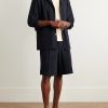 Pleated Wool-Seersucker Shorts - OU Pleated Wool-Seersucker Shorts - OU