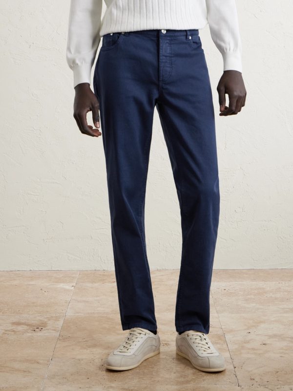 Slim-Fit Straight-Leg Logo-Embroidered Jeans - FR Slim-Fit Straight-Leg Logo-Embroidered Jeans - FR