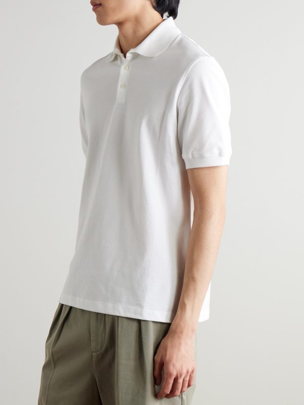 Slim-Fit Cotton-Piqué Polo Shirt - FR Slim-Fit Cotton-Piqué Polo Shirt - FR