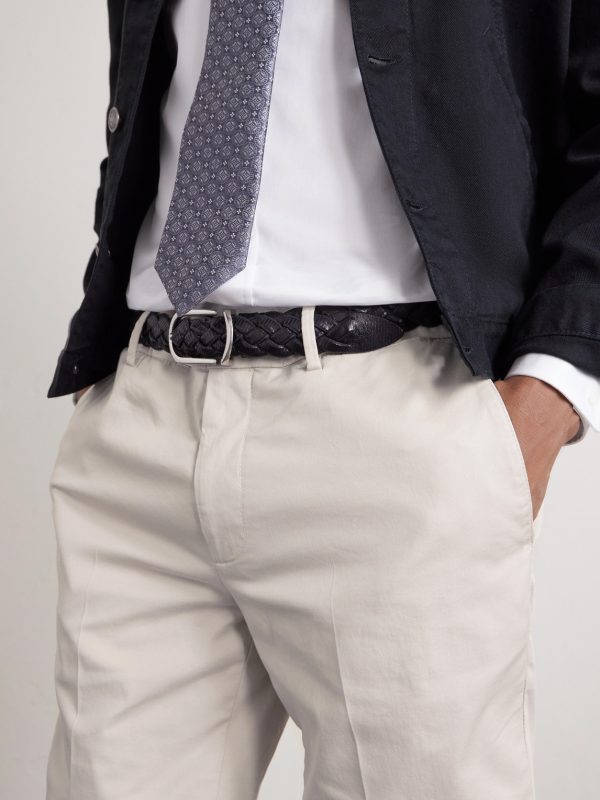 Slim-Fit Stretch-Cotton Twill Trousers - E1 Slim-Fit Stretch-Cotton Twill Trousers - E1