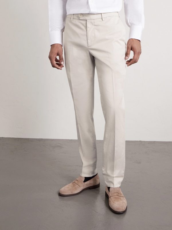 Slim-Fit Stretch-Cotton Twill Trousers - FR Slim-Fit Stretch-Cotton Twill Trousers - FR